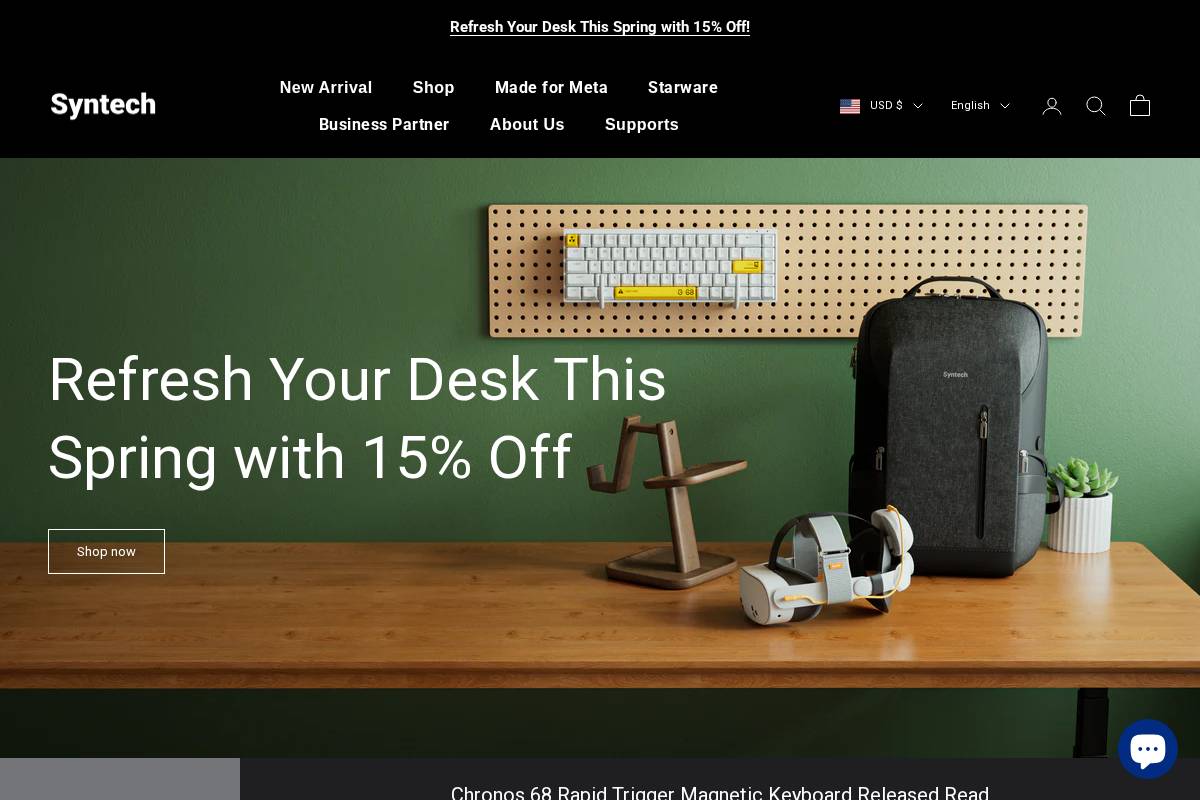 Syntech Electronics homepage screenshot