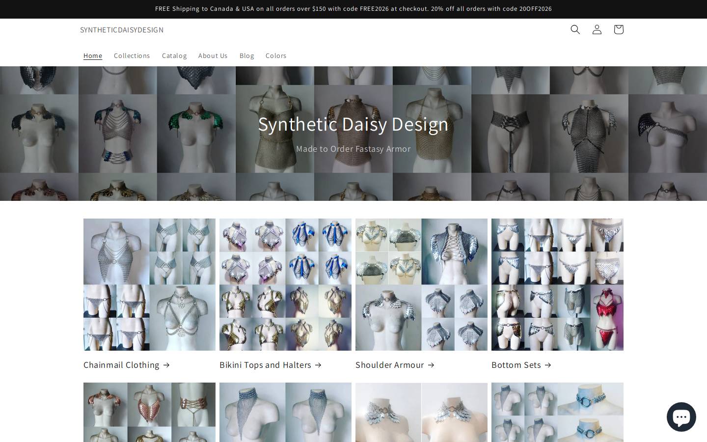 syntheticdaisydesign.com homepage screenshot