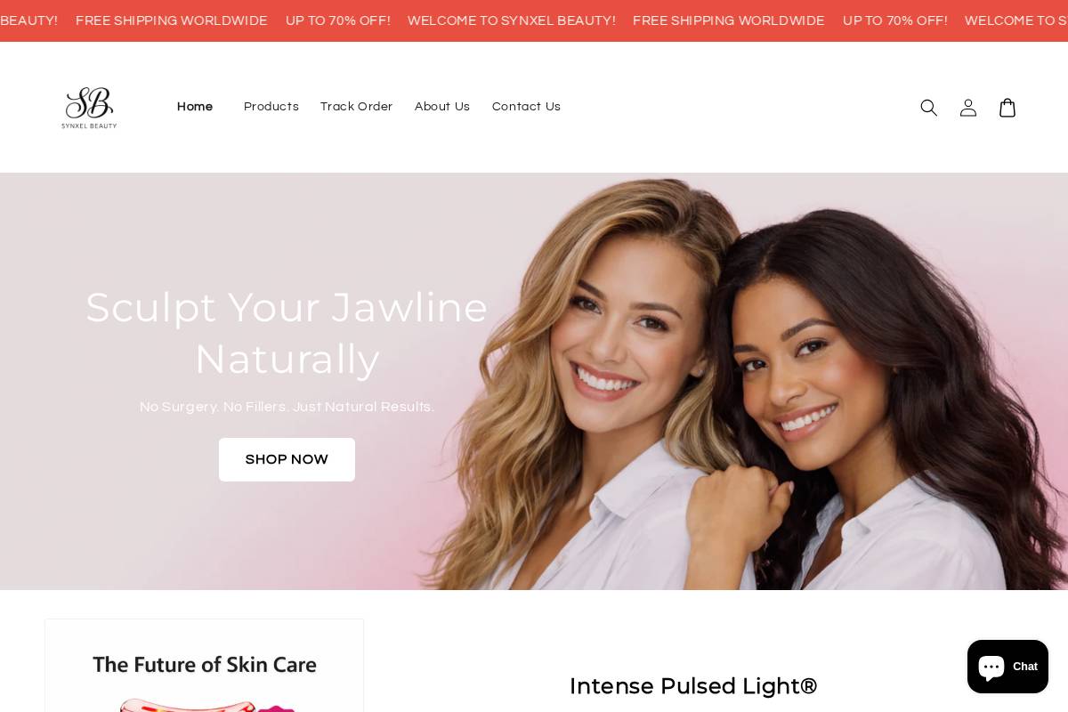 synxel-beauty.store homepage screenshot