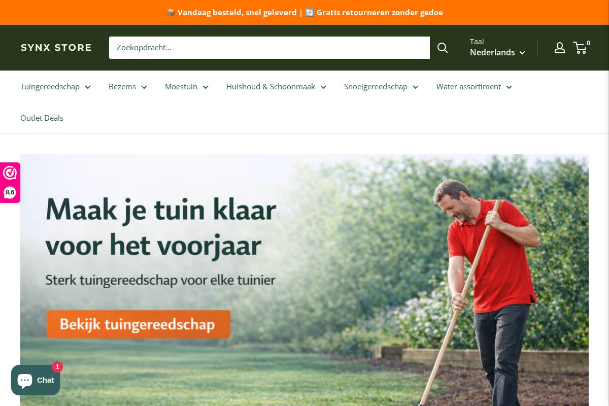 Synx Store homepage screenshot