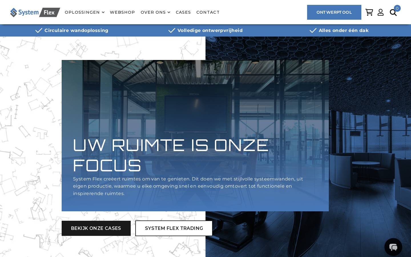 System Flex homepage screenshot