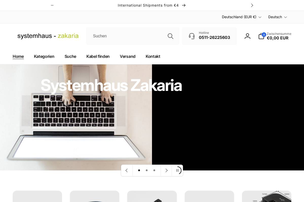 systemhauszakaria.com homepage screenshot