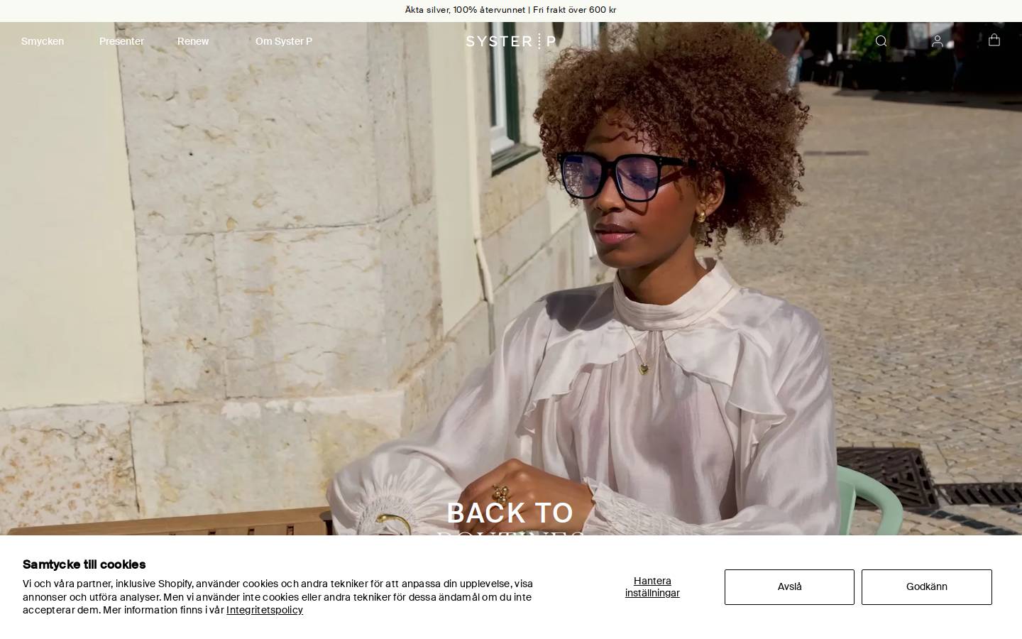 Syster P homepage screenshot