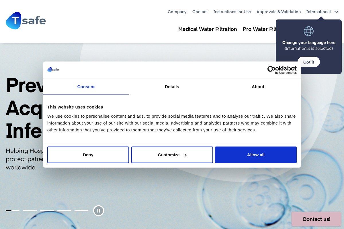 t-safe.com homepage screenshot