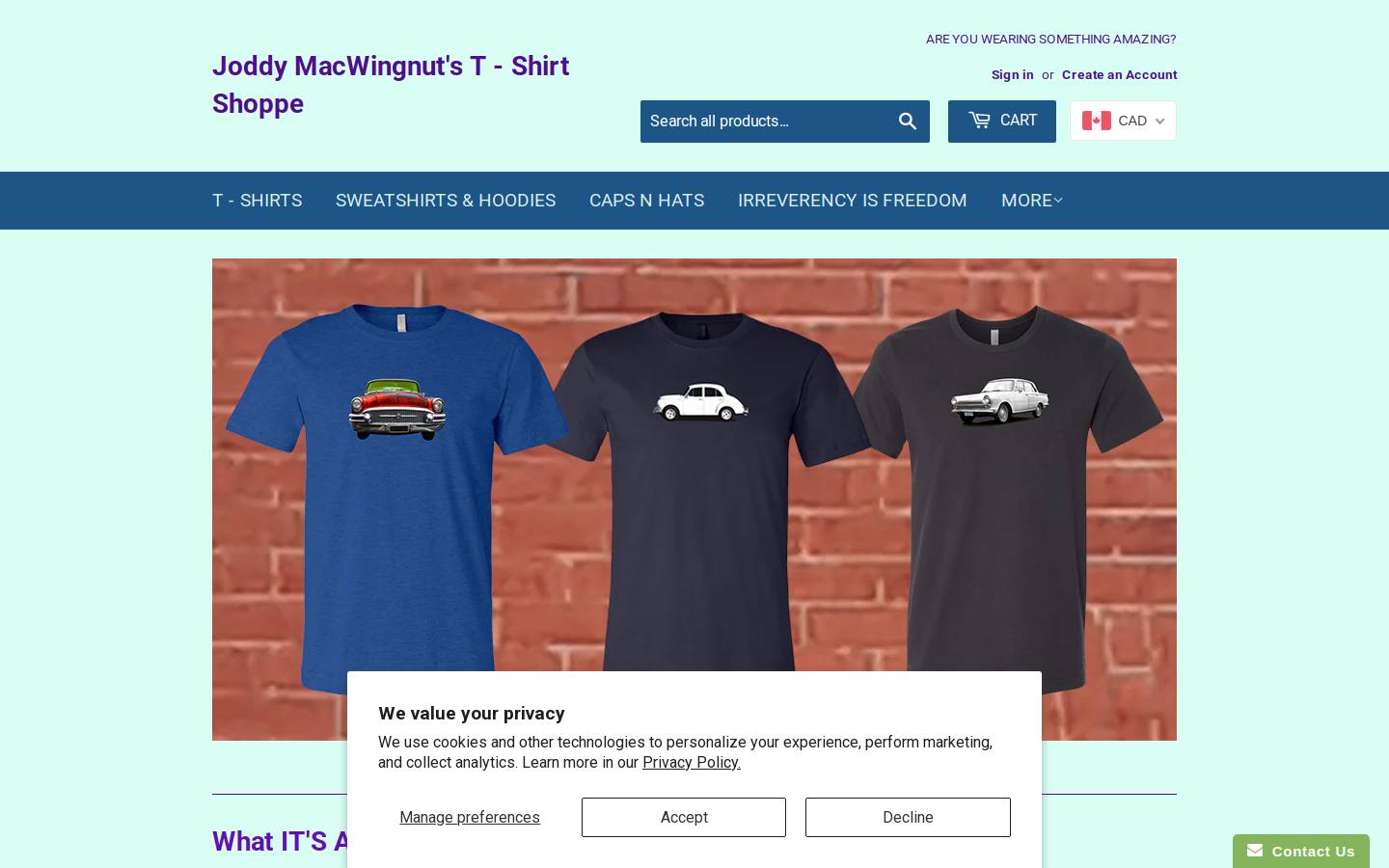 t-shirt-emporium.com homepage screenshot