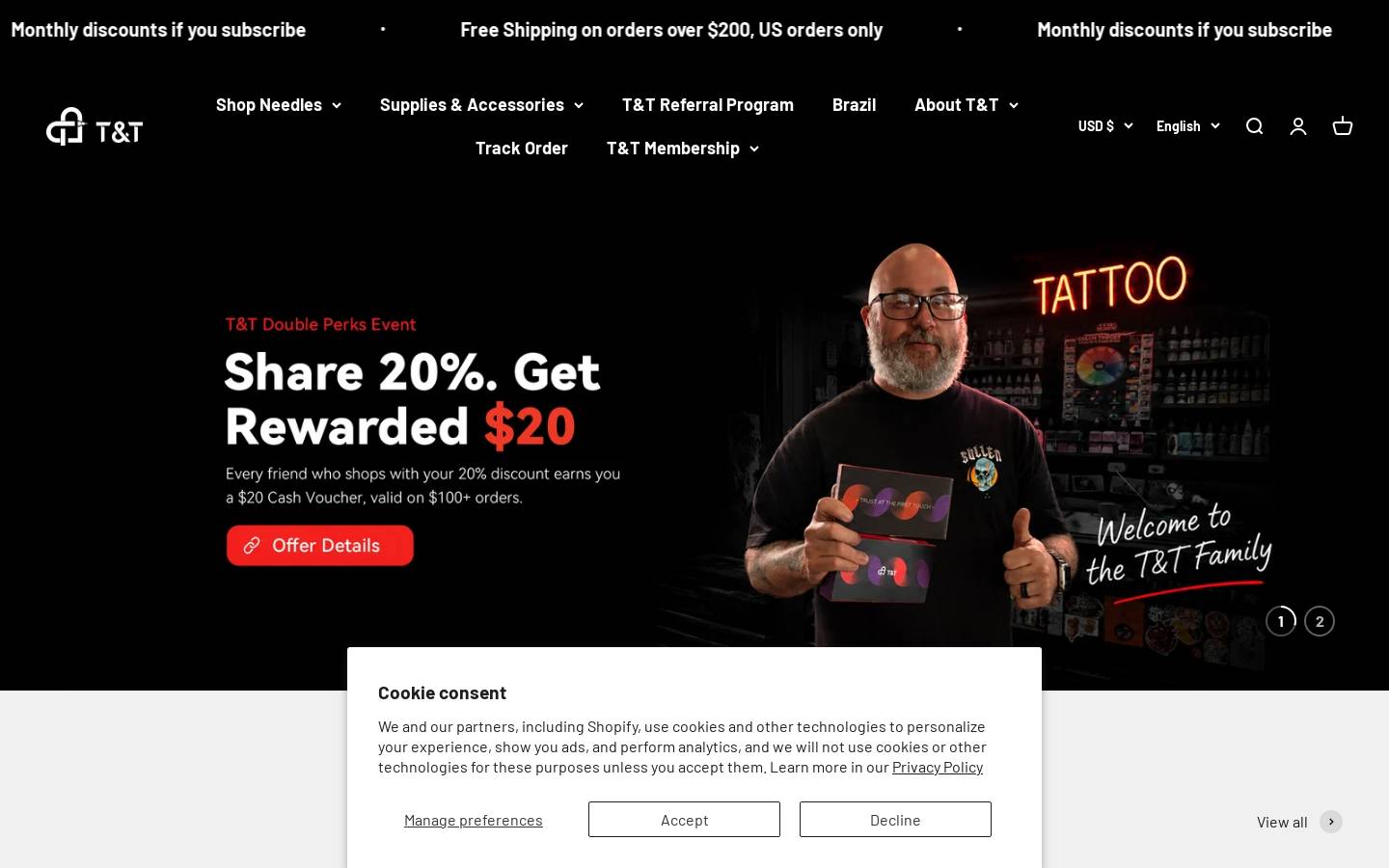 T Ttattoo homepage screenshot