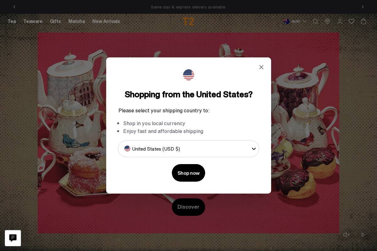 t2tea.com homepage screenshot