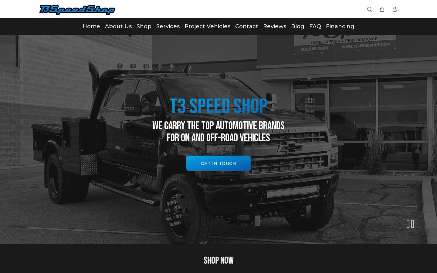 t3speedshop.com homepage screenshot
