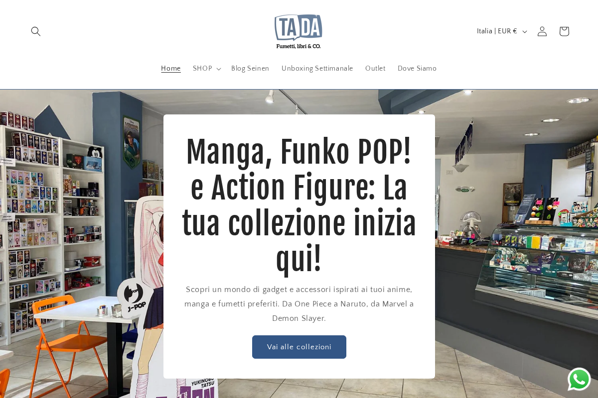 TA-DA! FUMETTERIA homepage screenshot