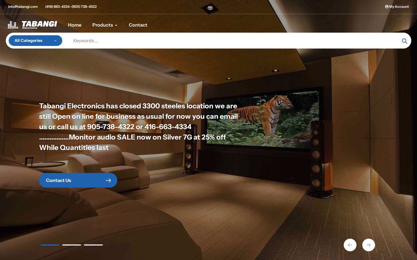 tabangi.com homepage screenshot