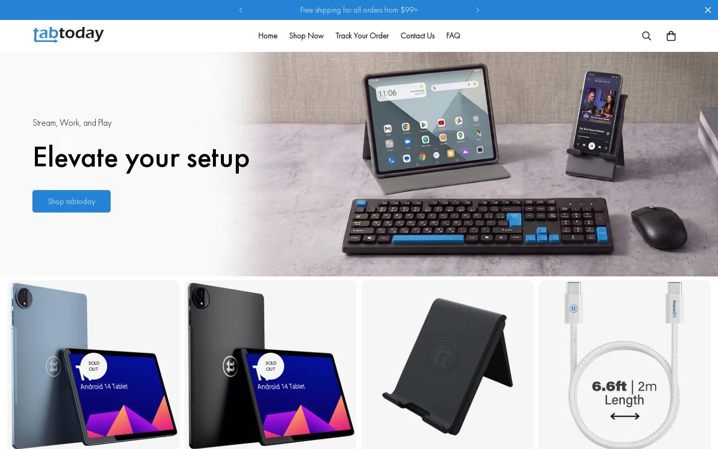 tabtoday.com homepage screenshot
