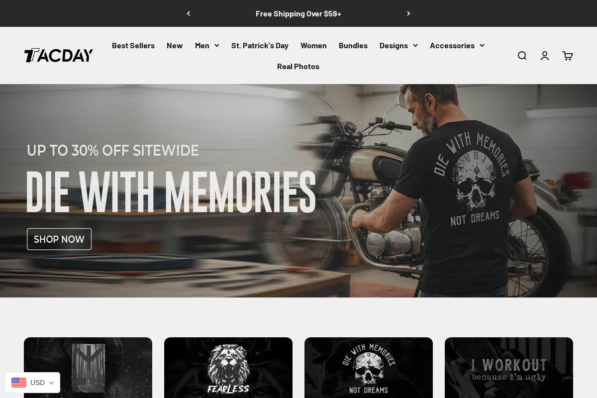 Tacday homepage screenshot