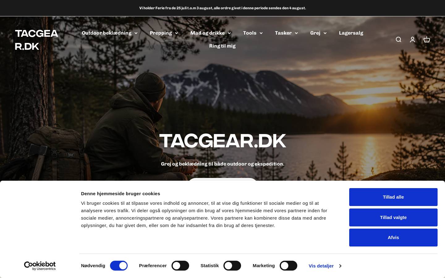 Tacgear homepage screenshot