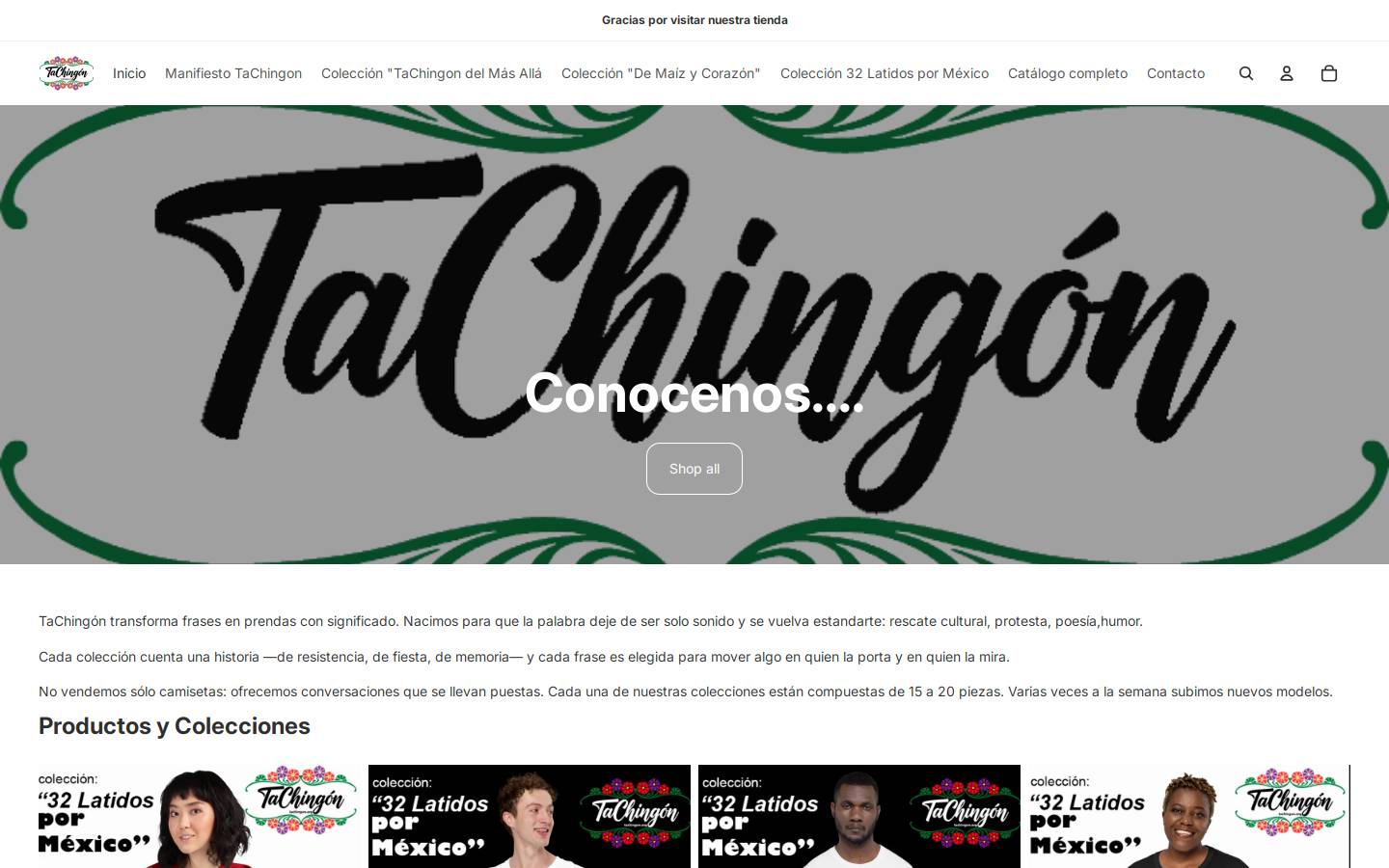 tachingon.org homepage screenshot