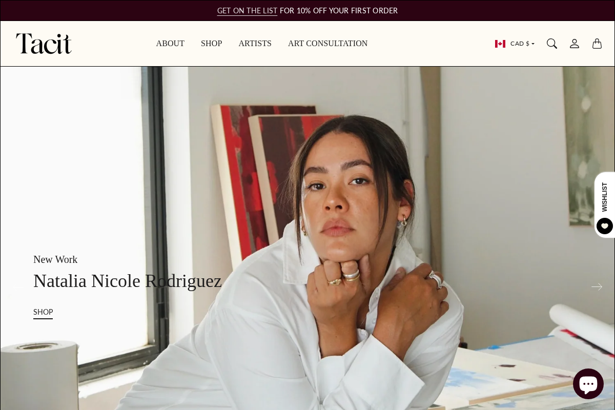 Tacit homepage screenshot