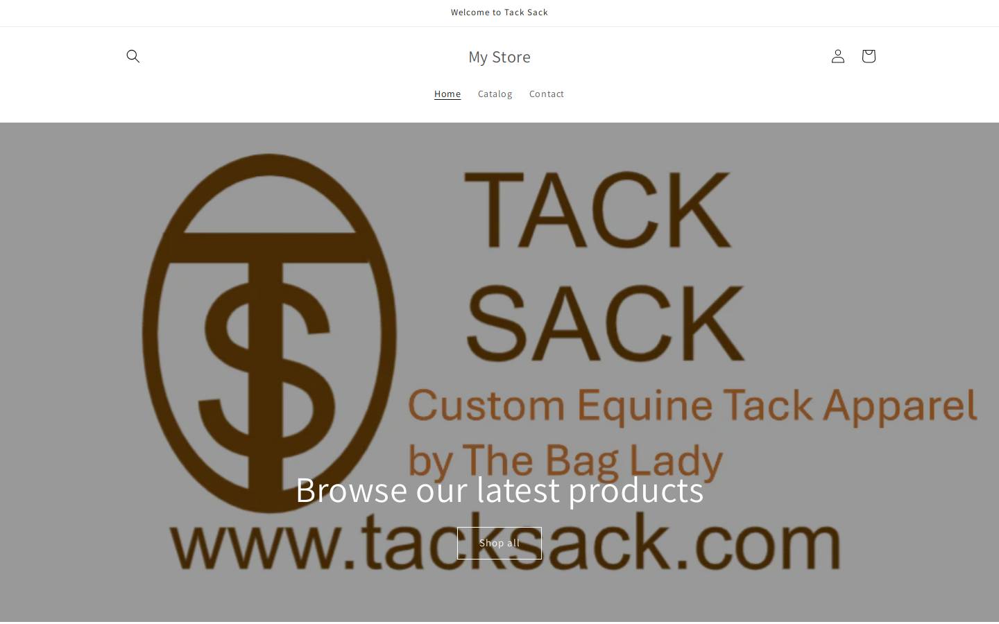 tacksack.com homepage screenshot