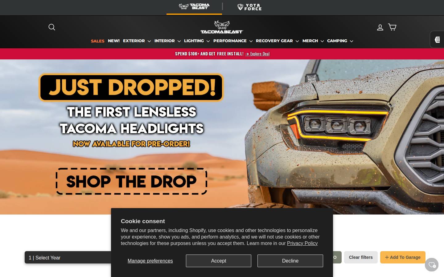 tacomabeast.com homepage screenshot