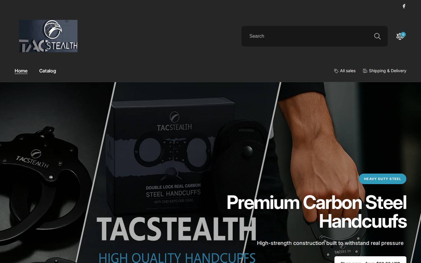 tacstealth.com homepage screenshot