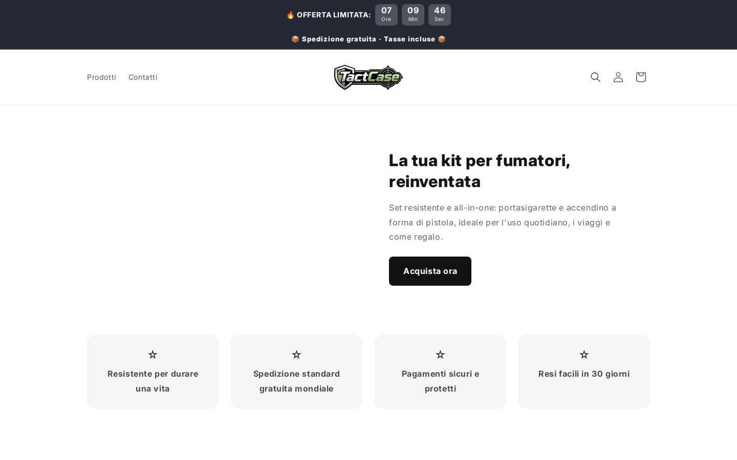 tactcase.com homepage screenshot