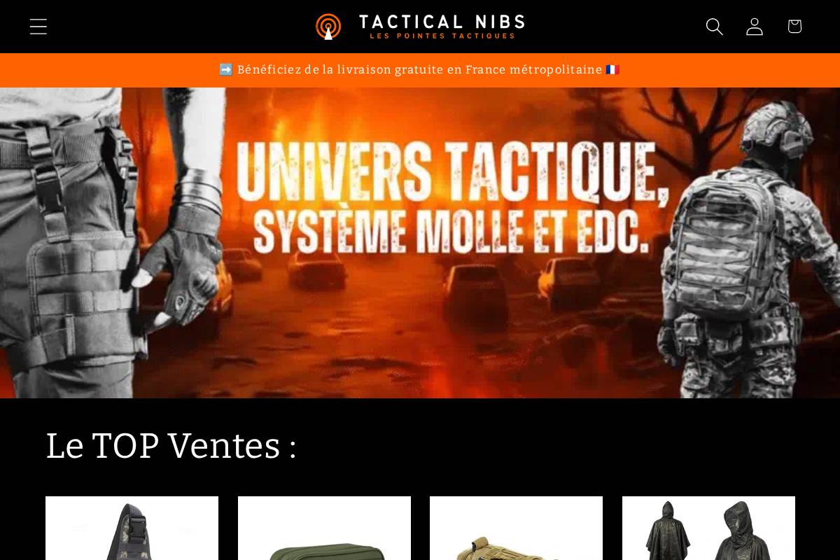 tactical-nibs.com homepage screenshot