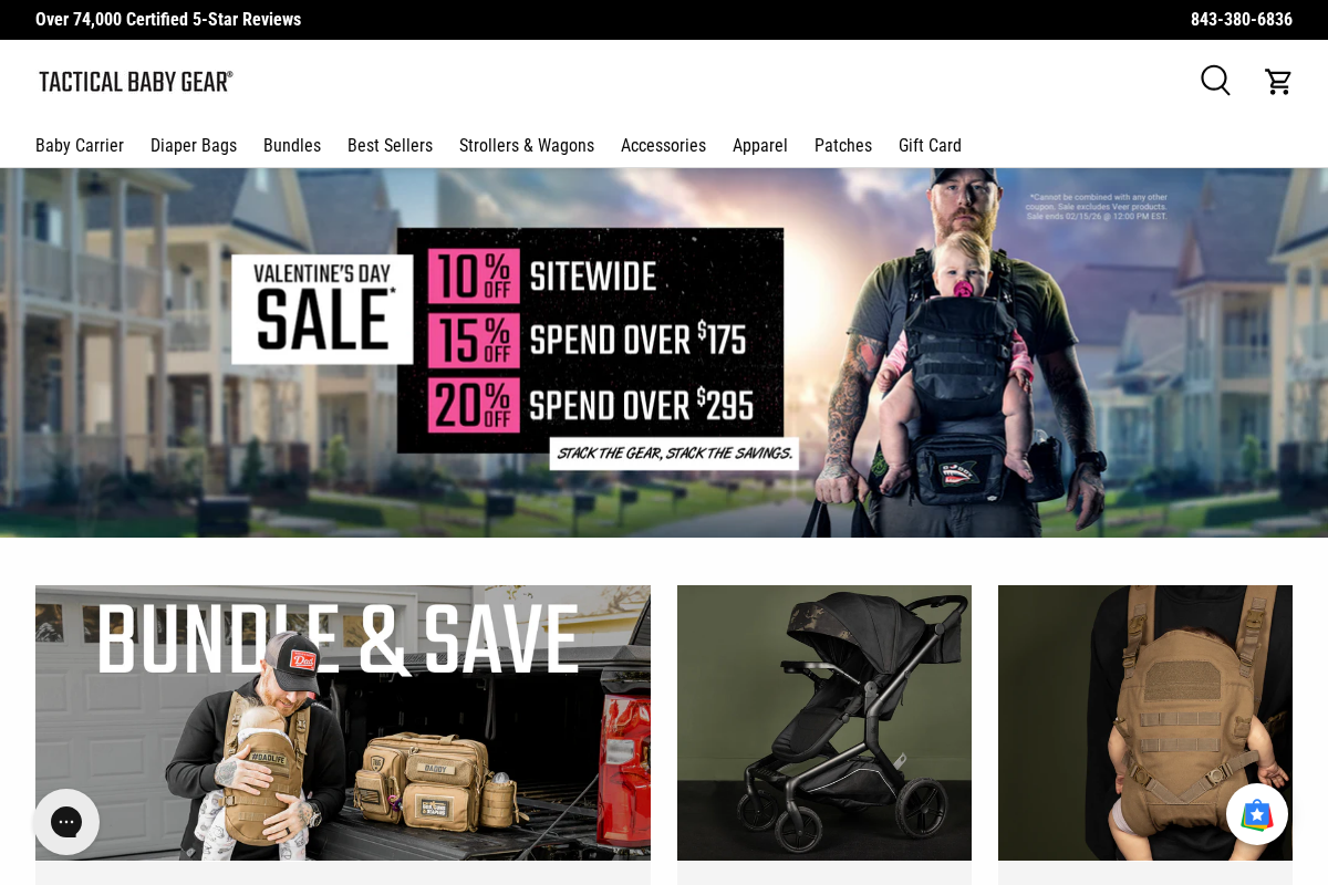 TacticalBabyGear homepage screenshot