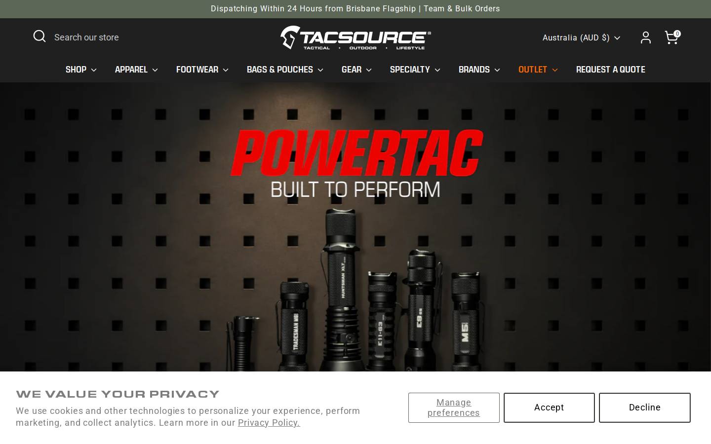 tacticalsource.com.au homepage screenshot