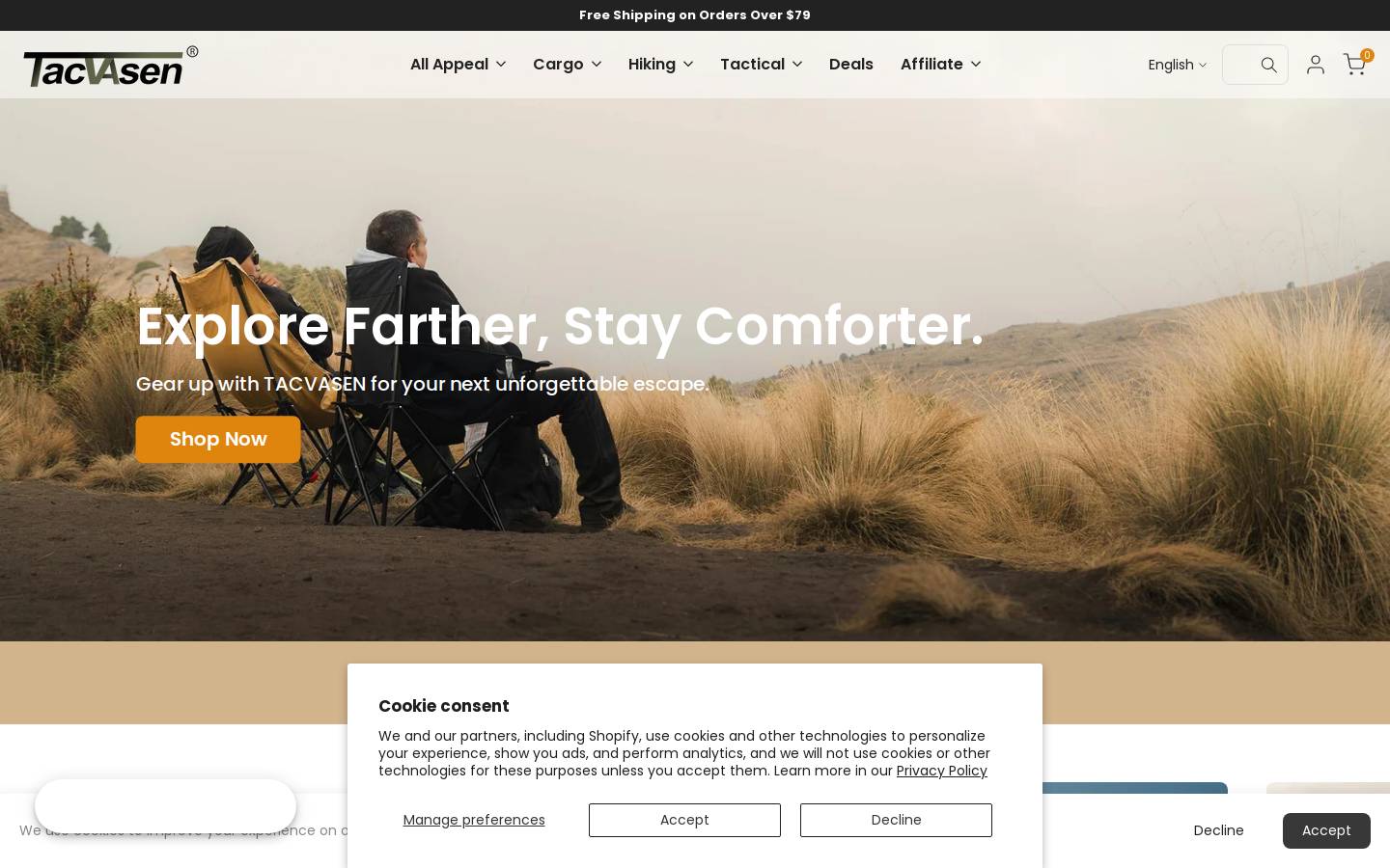 tacvasen.com homepage screenshot