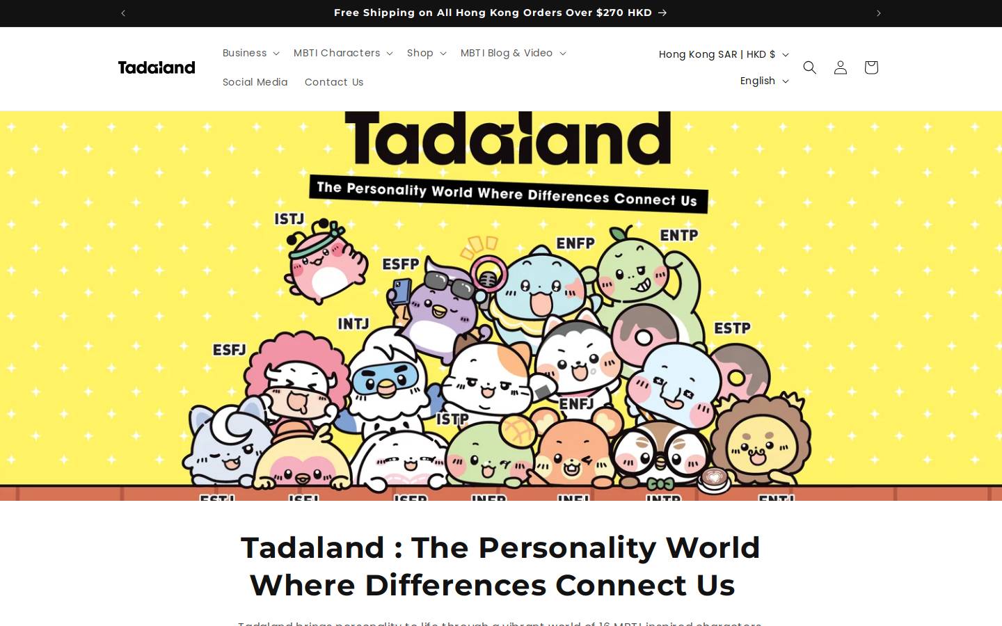 tadaland.net homepage screenshot