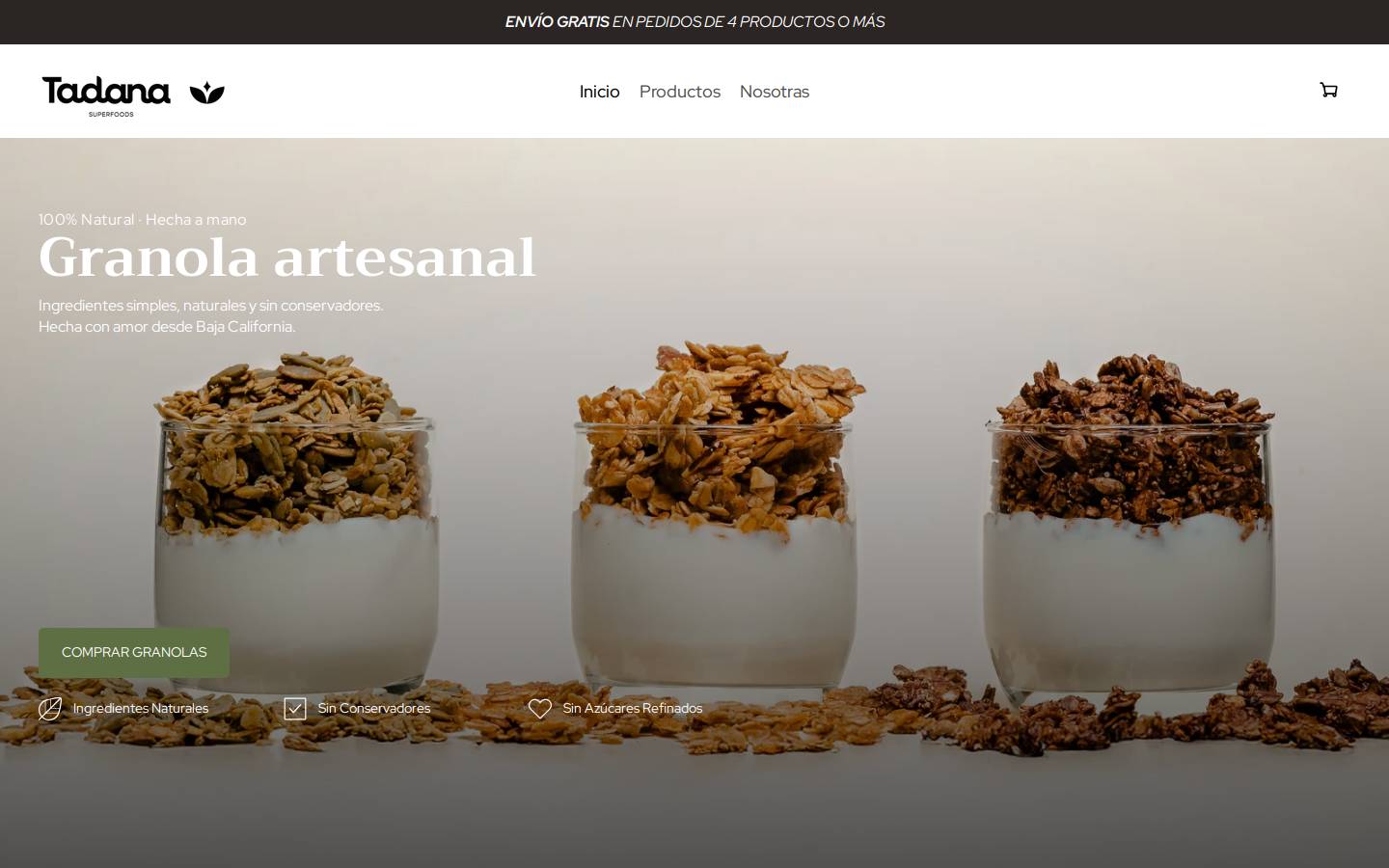 tadana.mx homepage screenshot