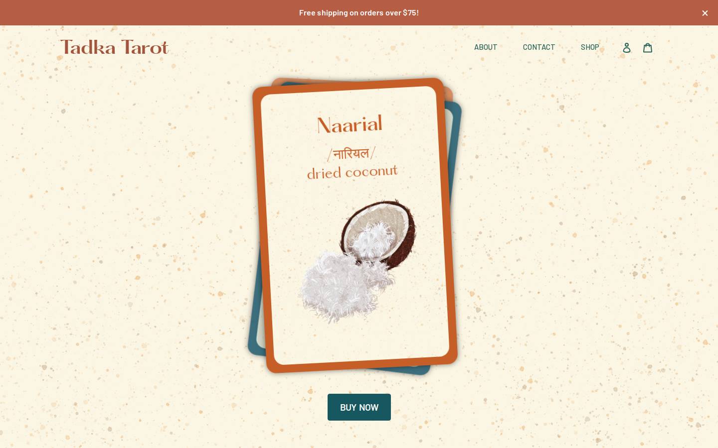 tadkatarot.com homepage screenshot