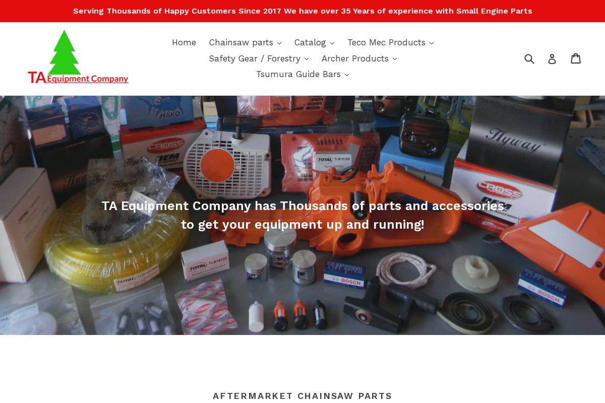 taequipment.com homepage screenshot