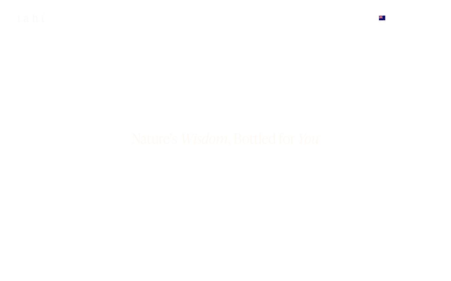 tahiskincare.com homepage screenshot
