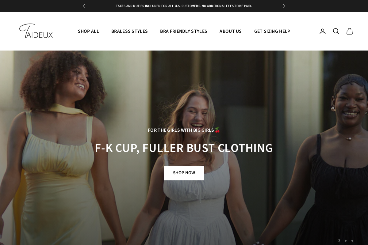 Taideux homepage screenshot