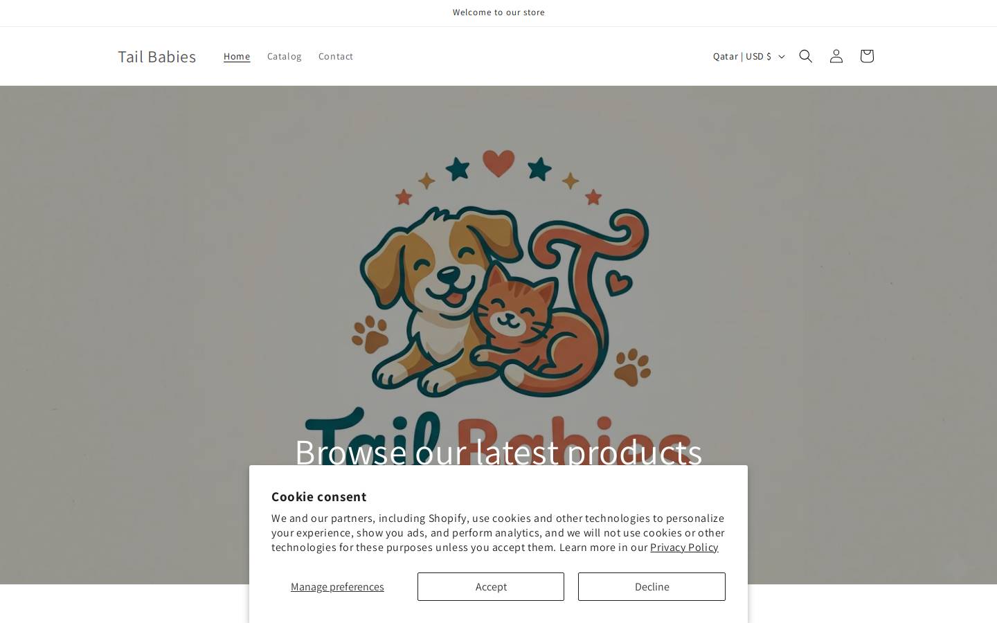 tailbabies.com homepage screenshot