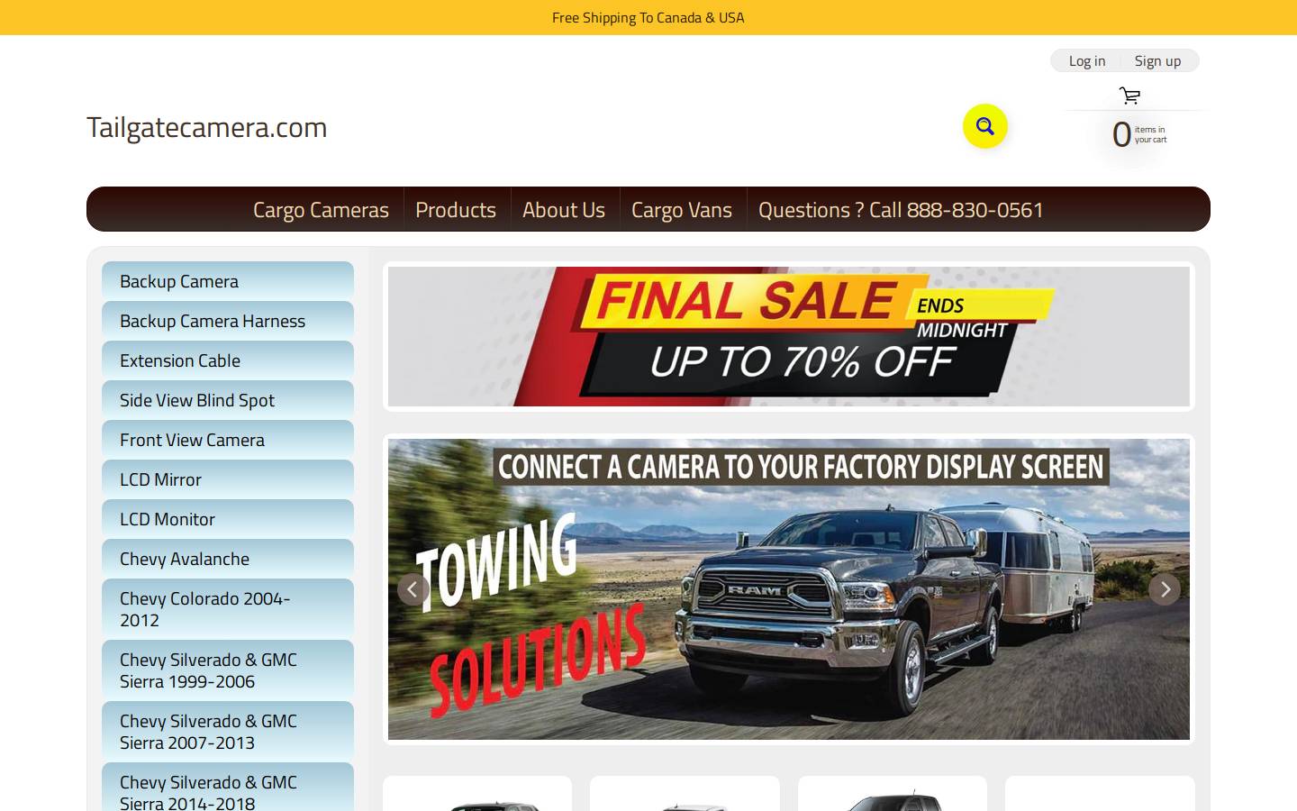 tailgatecamera.com homepage screenshot