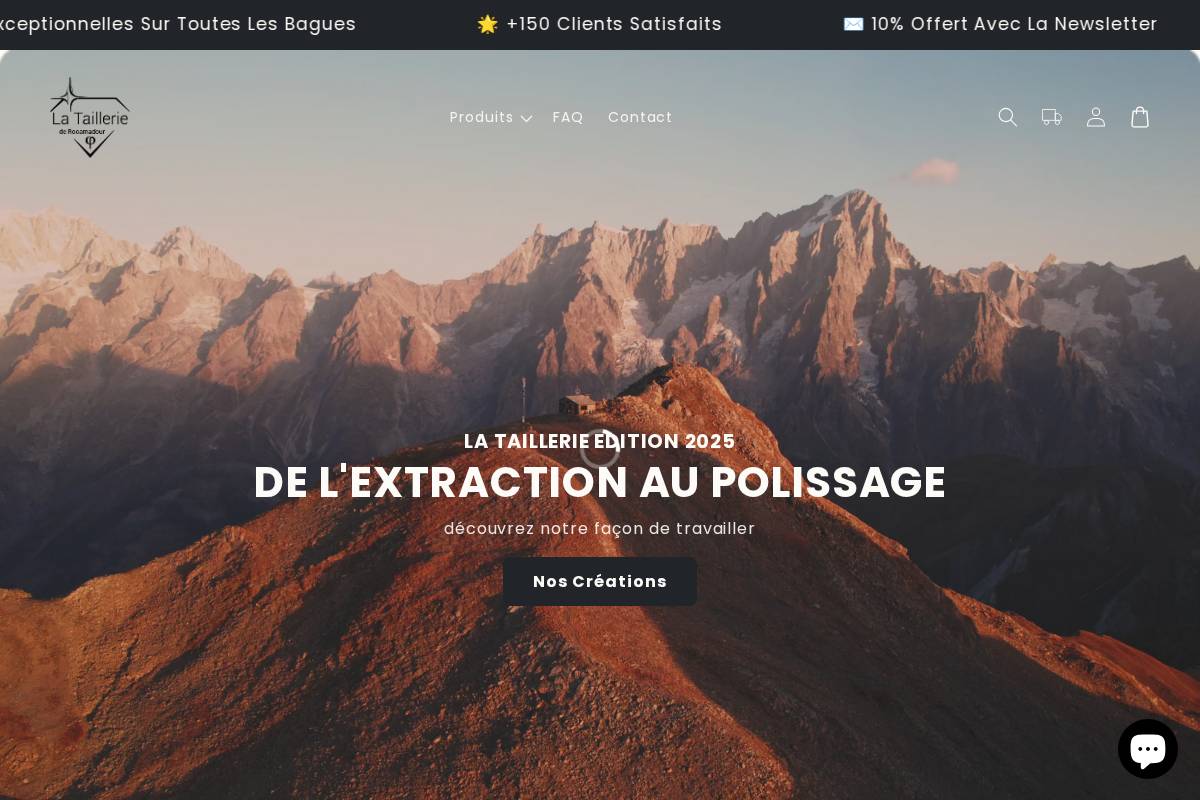 taillerie-rocamadour.com homepage screenshot