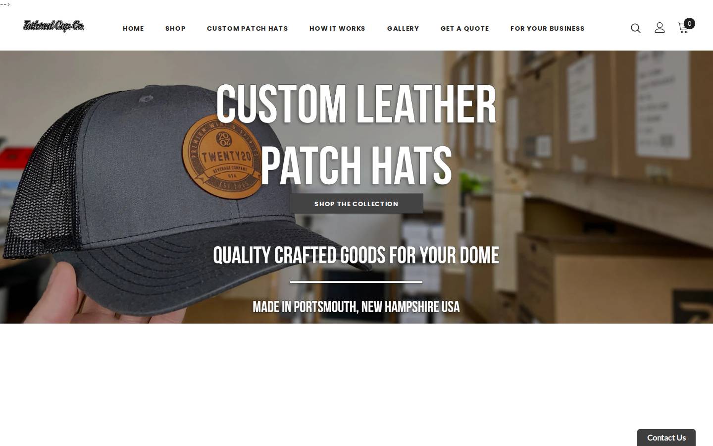 tailoredcapco.com homepage screenshot