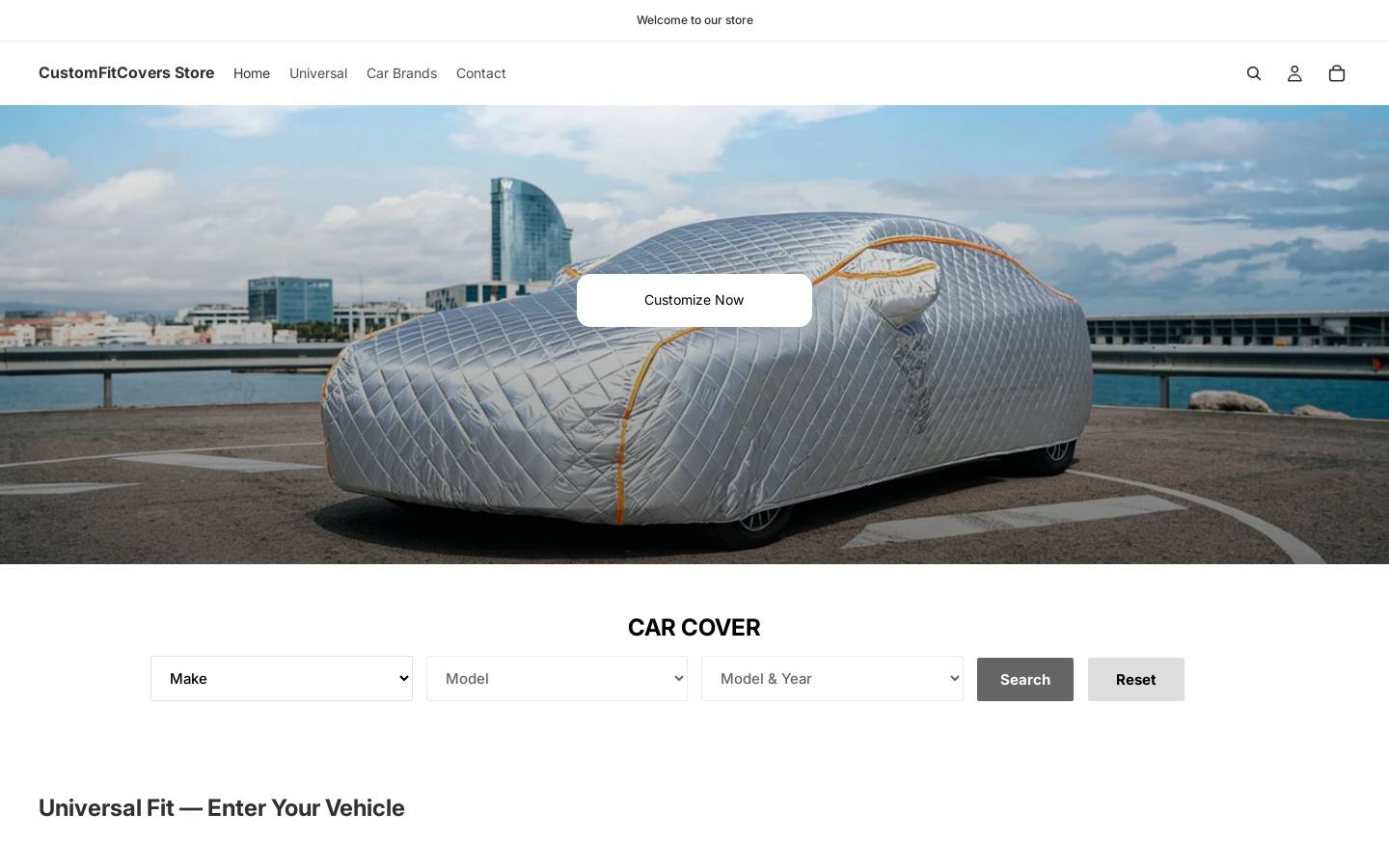 tailorvehicle.com homepage screenshot