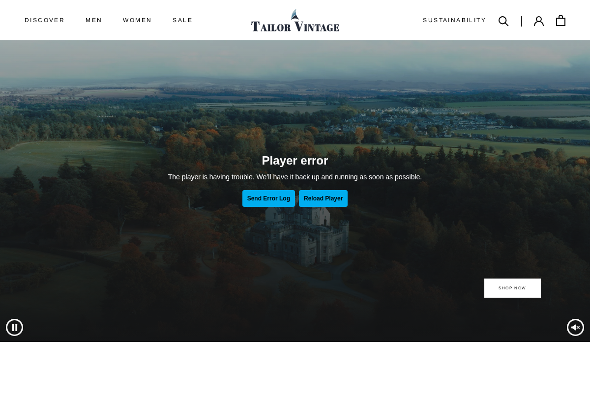 tailorvintage.com homepage screenshot