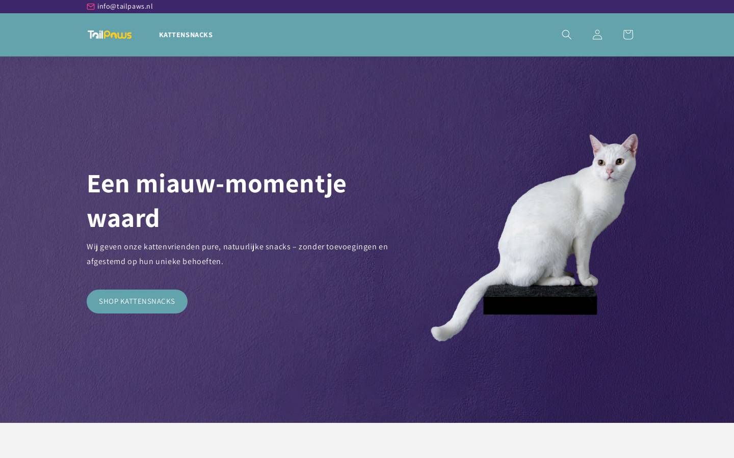 tailpaws.nl homepage screenshot