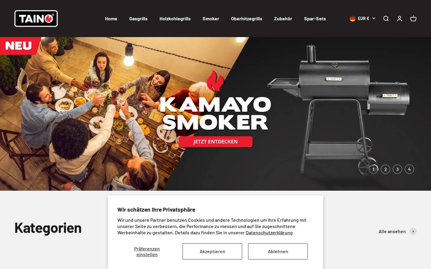 taino-grill.de homepage screenshot