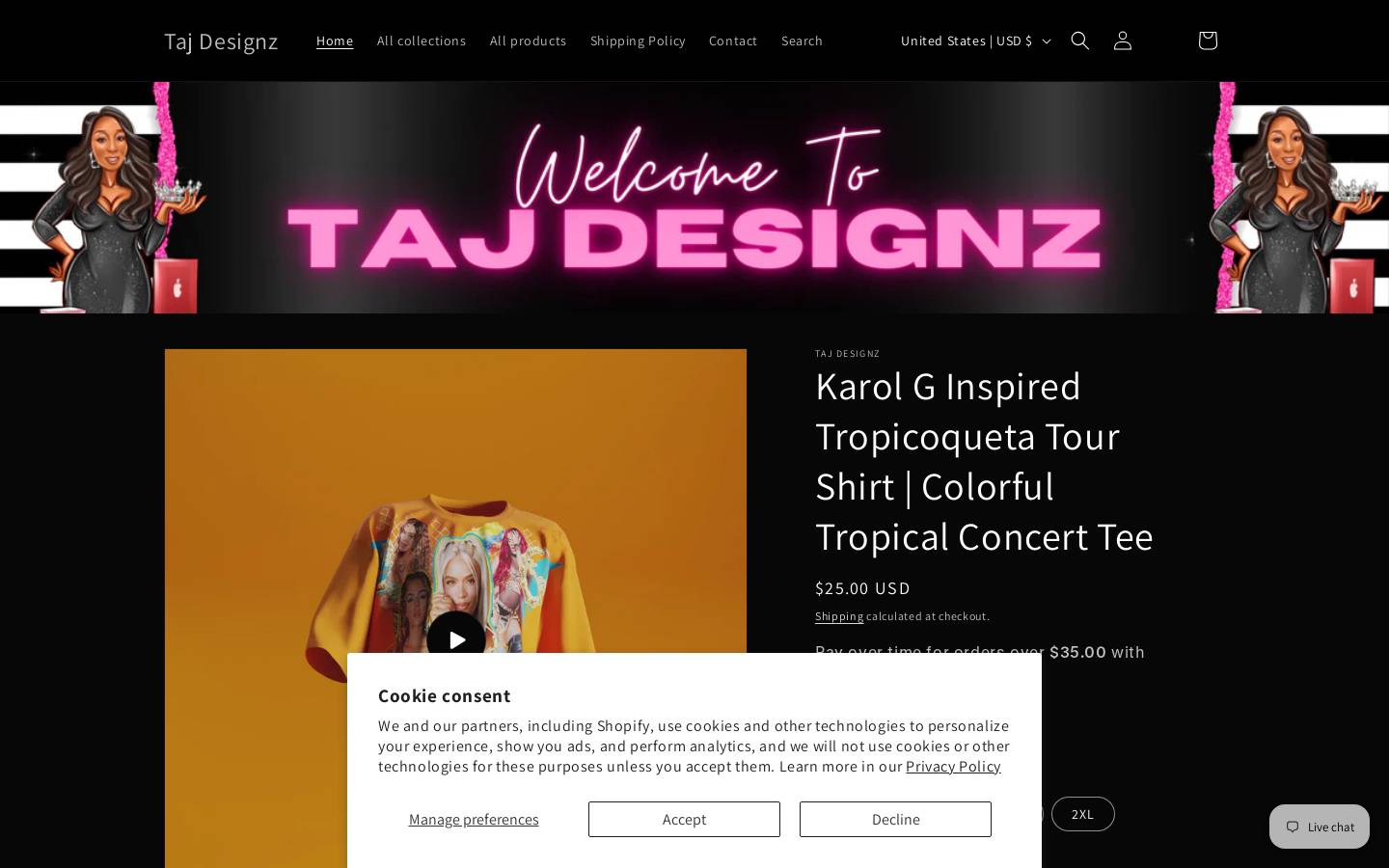 tajdesignzllc.com homepage screenshot