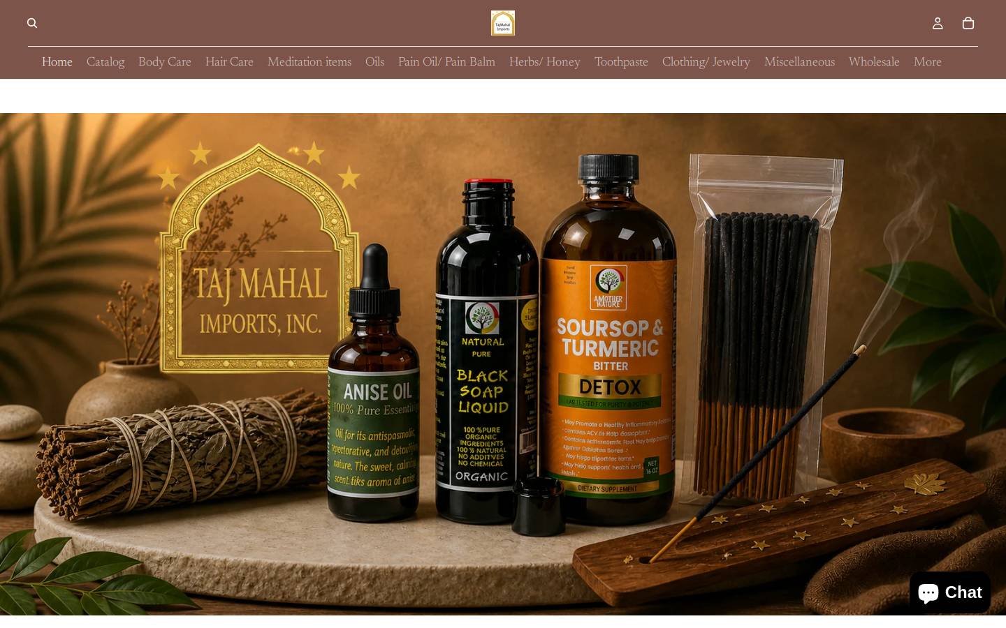 tajmahalimports.com homepage screenshot