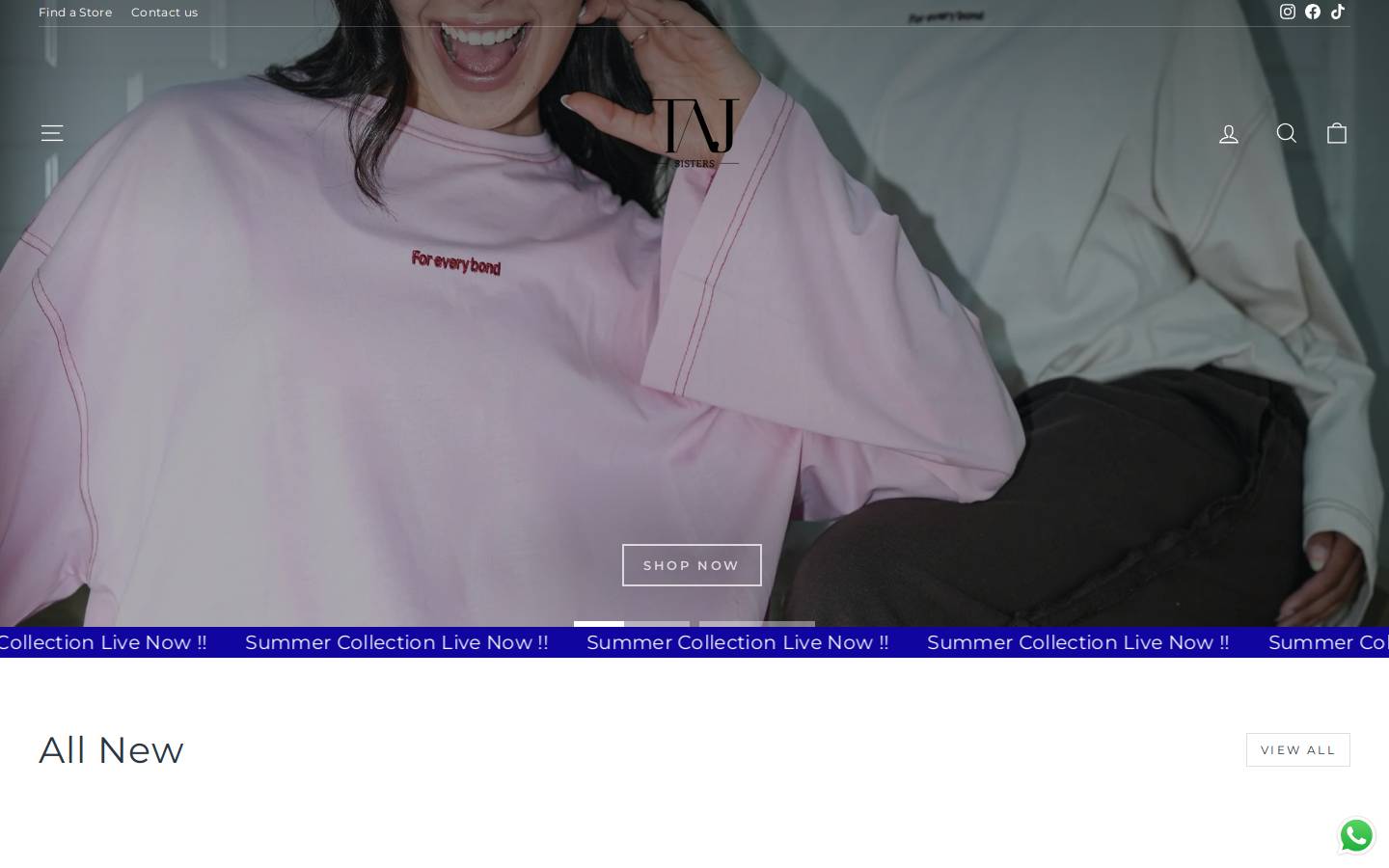 tajsisters.com homepage screenshot
