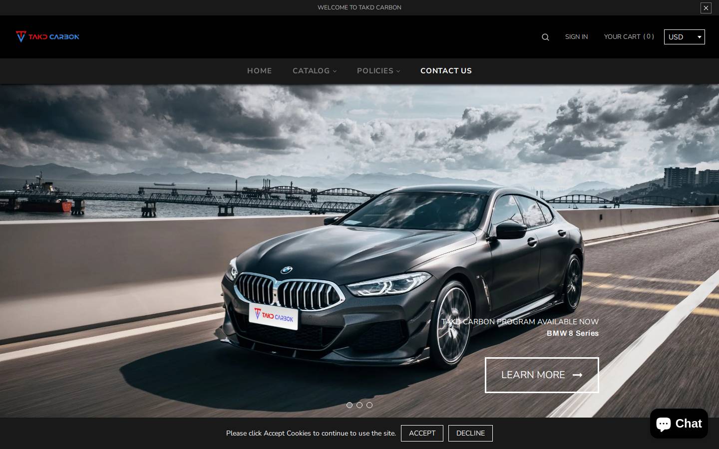 takdcarbon.com homepage screenshot