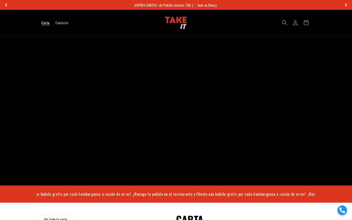 takeitfood.com homepage screenshot