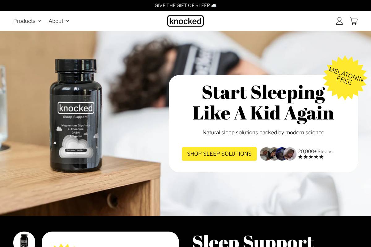 takeknocked.com homepage screenshot