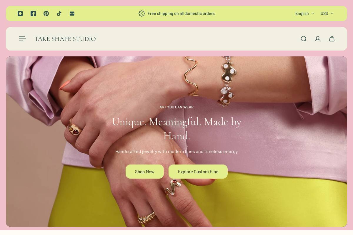 takeshape-studio.com homepage screenshot