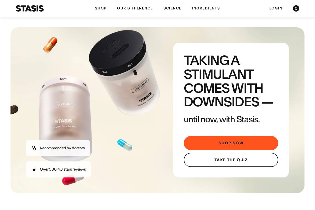 Takestasis homepage screenshot