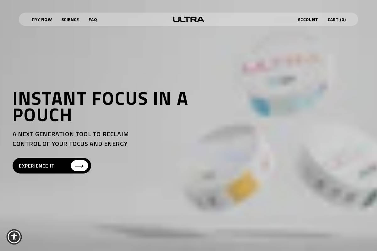 Takeultra homepage screenshot